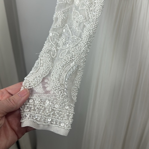 ASOS Bridal BOHO Elizabeth Wedding Gown Beaded Bodice size 2 - Picture 5 of 12
